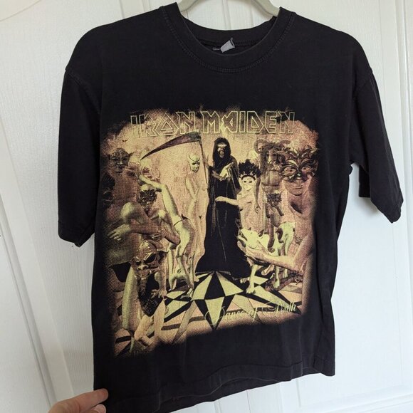 Iron Maiden Dance of Death black Tshirt, early 00's double sided metal band - Picture 3 of 12